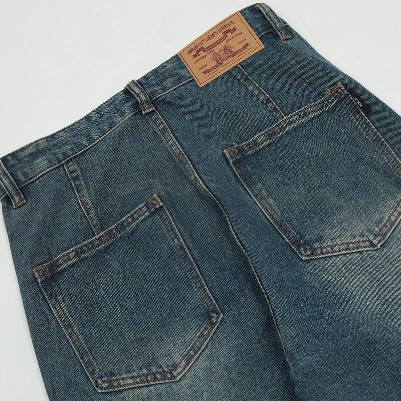 1984 Denim Cargo Pants Unique Pockets