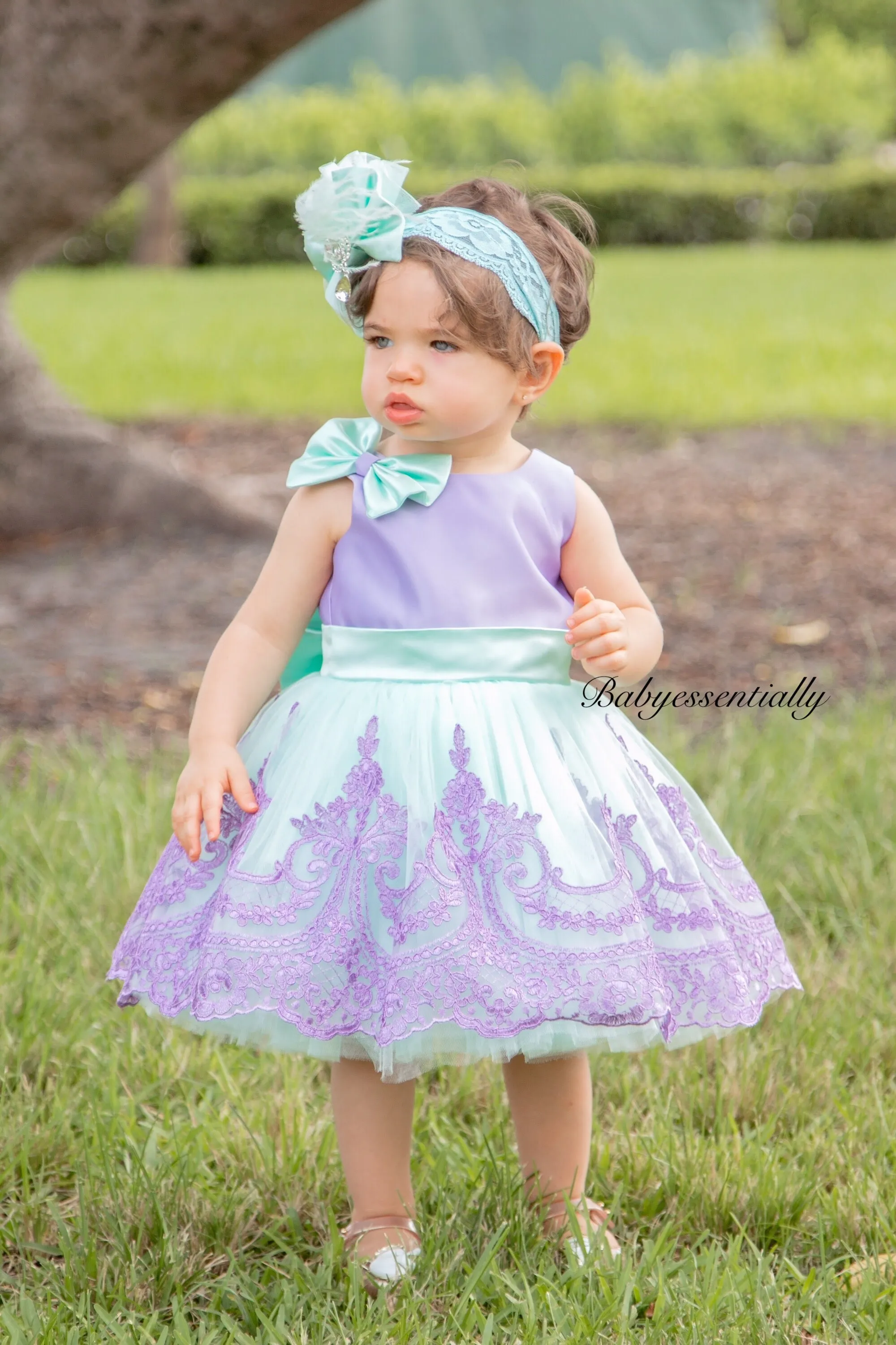 Alana  Dress Mint & Lavender