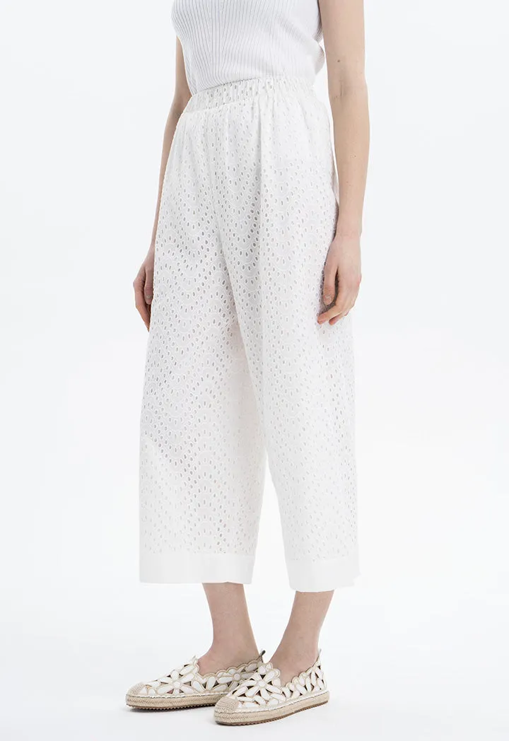 All Over Schiffli Solid Culottes