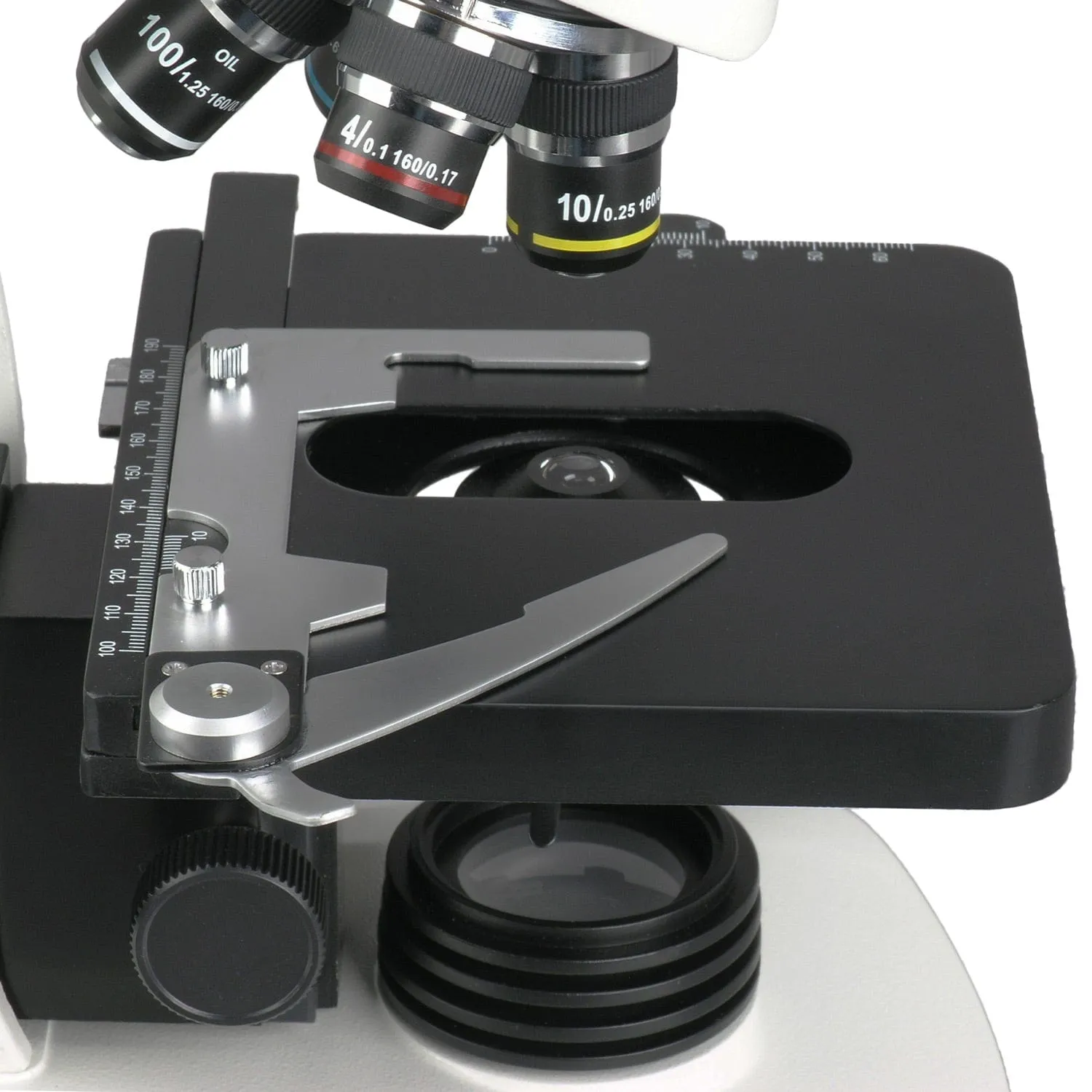 AmScope T340 Series Trinocular Compound Microscope 40X-2000X Magnification with 3W LED, 3D Mechanical Stage and 10MP USB 2.0 C-mount Camera