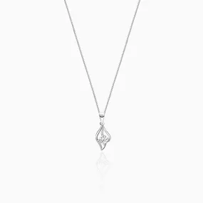 Anushka Sharma Silver Falling Dew Pendant with Box Chain