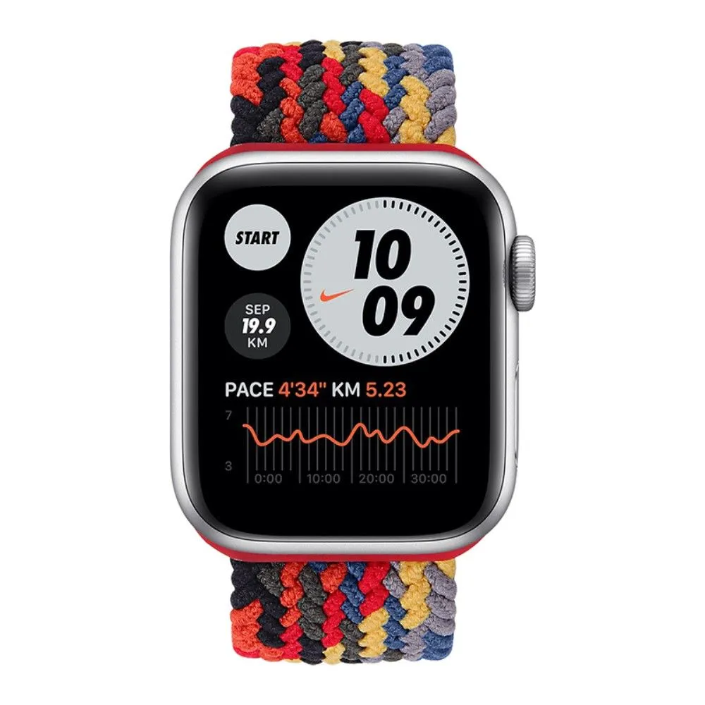 Apple Watch (45mm) elastic watch strap - Colorful Black / Size: M