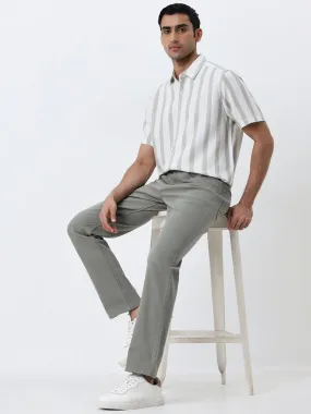 Ascot Sage Relaxed-Fit Mid-Rise Cotton Blend Chinos