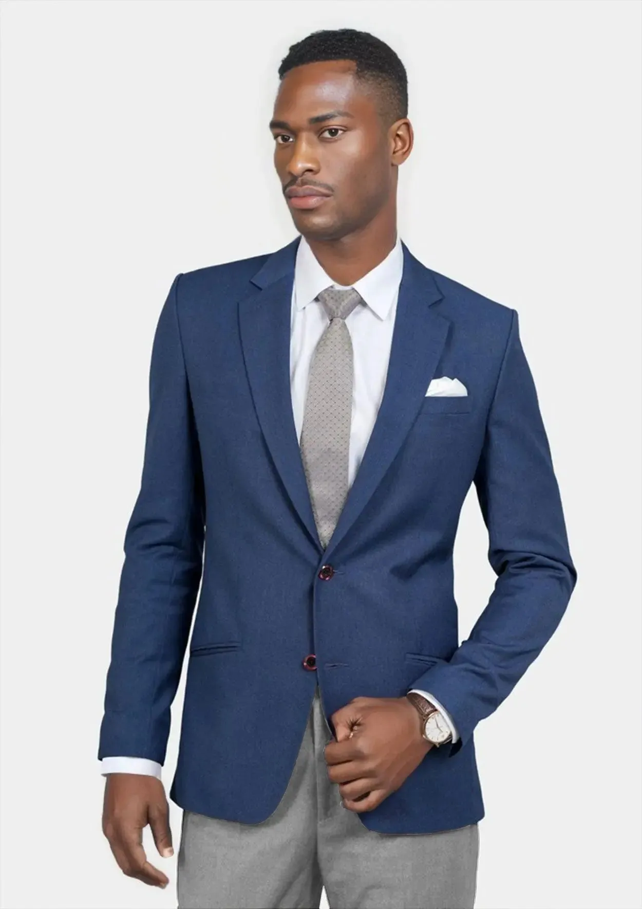 Astor Deep Blue Crosshatch Jacket