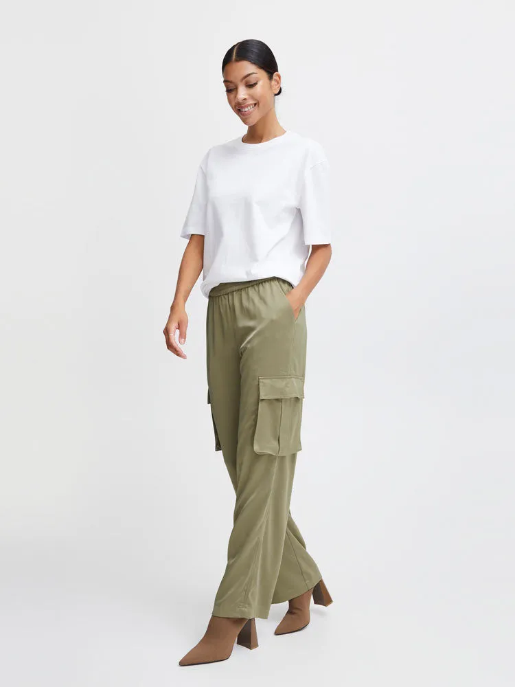 B Young ByEsto Cargo Pants Aloe