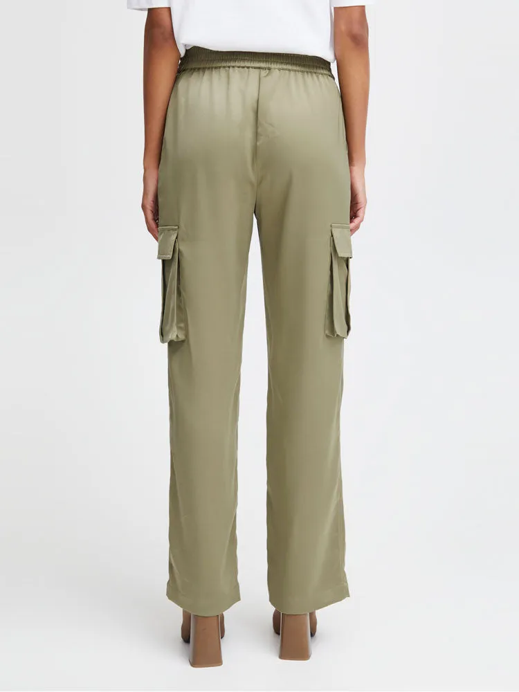 B Young ByEsto Cargo Pants Aloe