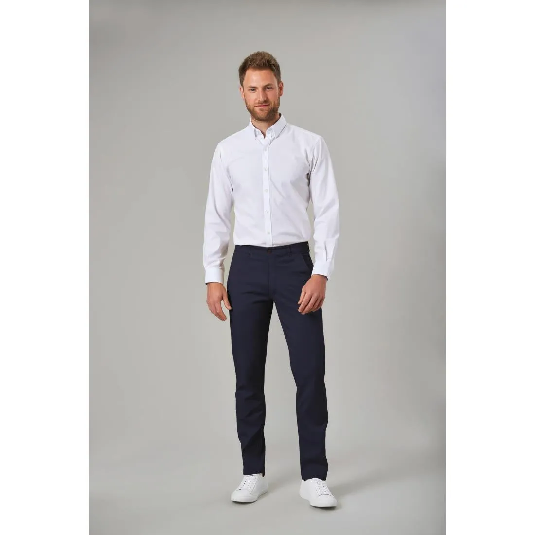 BA080-30 Brook Taverner Mens Miami Slim Fit Chinos Navy 30"