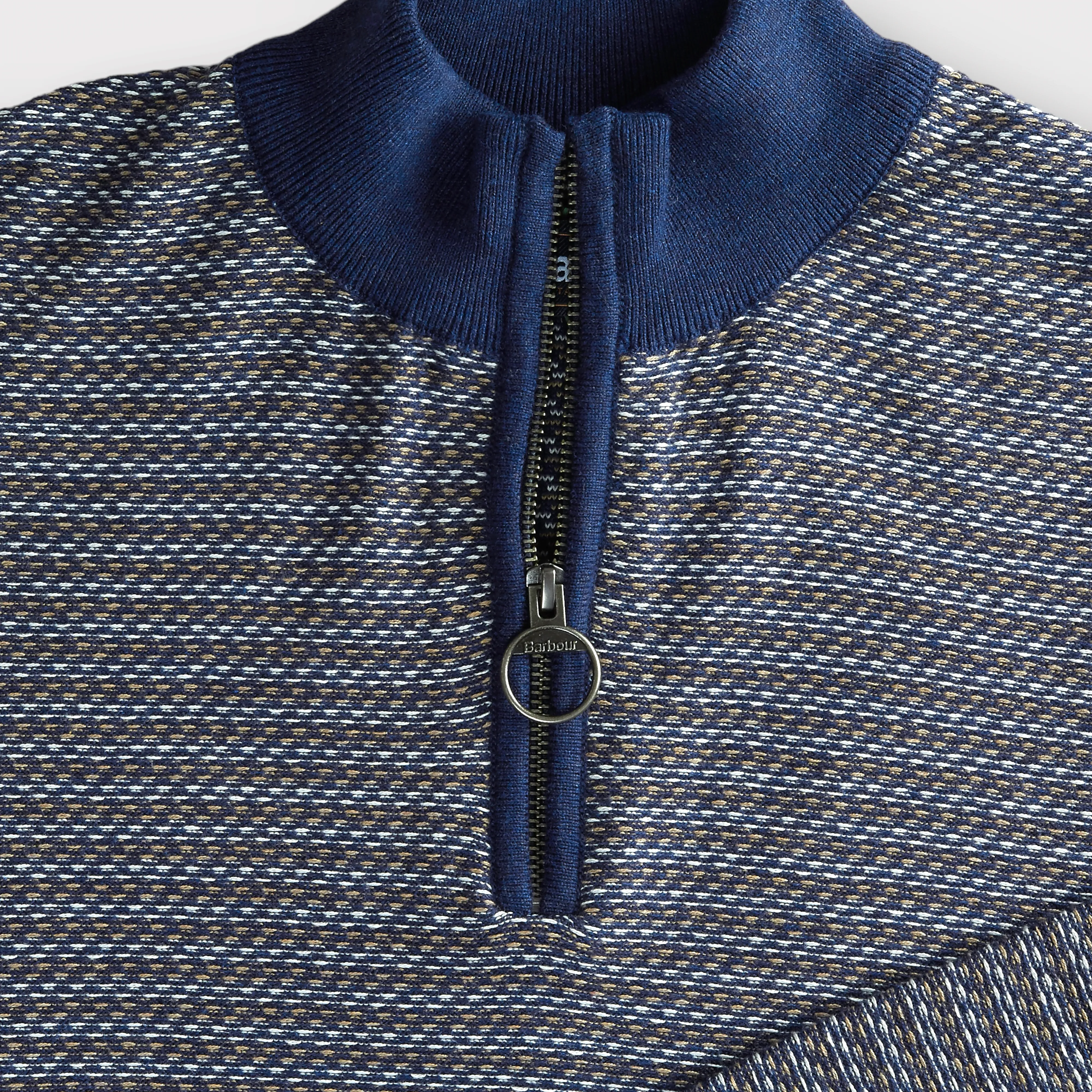 Barbour Dunstan Half Zip Knit I Navy