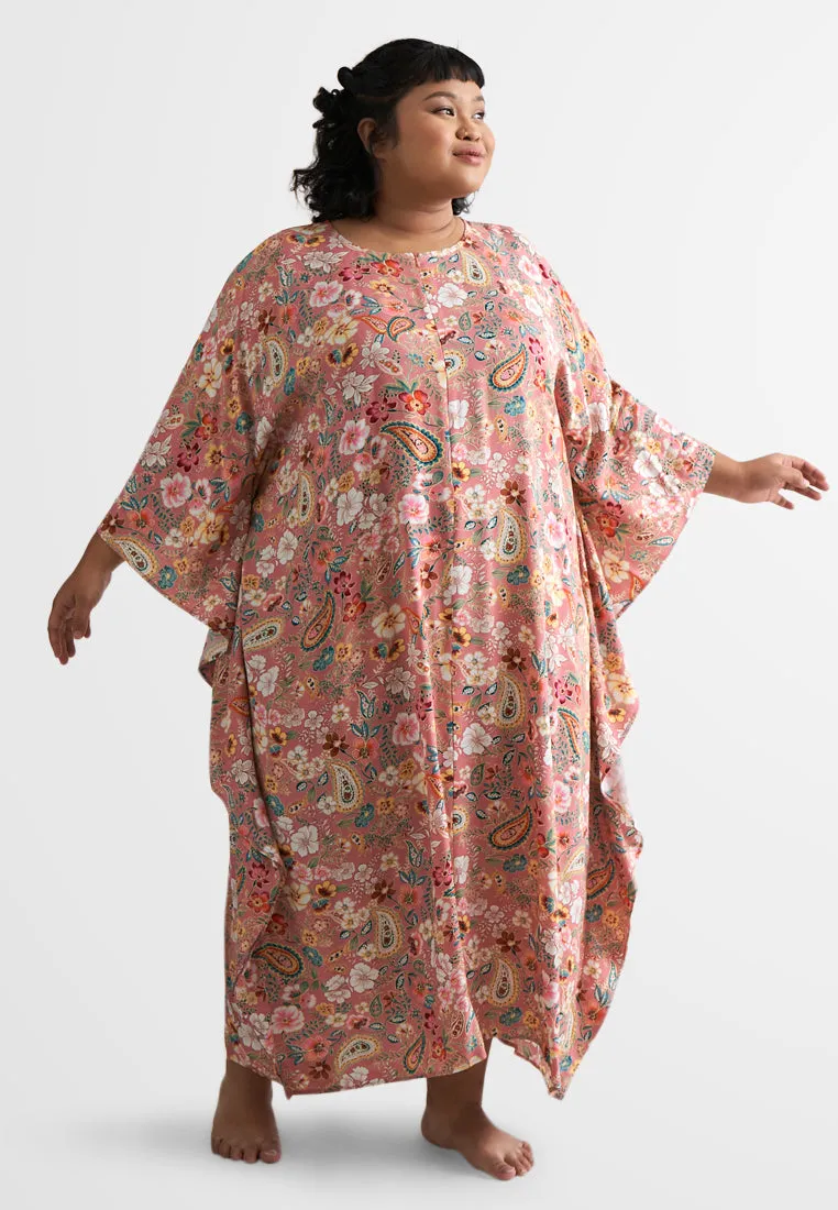 Bathia Cotton Rayon Lounge Caftan Dress