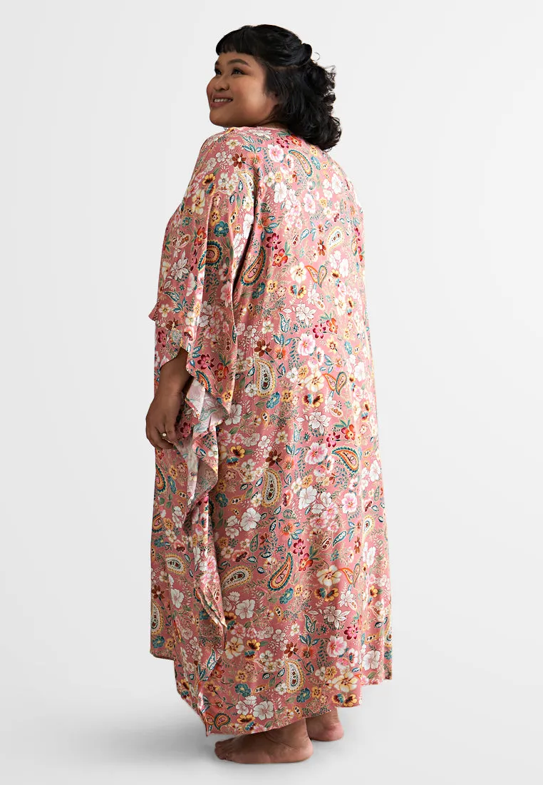 Bathia Cotton Rayon Lounge Caftan Dress