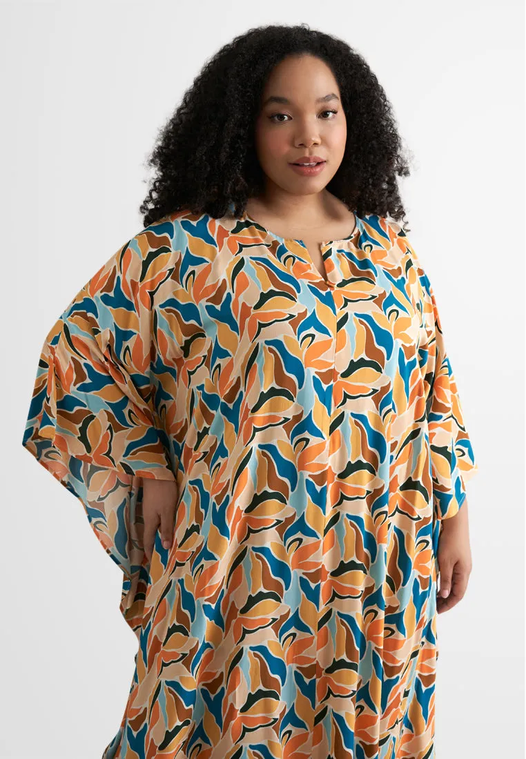 Bathia Cotton Rayon Lounge Caftan Dress