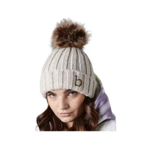 BB412 - Beechfield Faux Fur Pop Pom Chunky Beanie