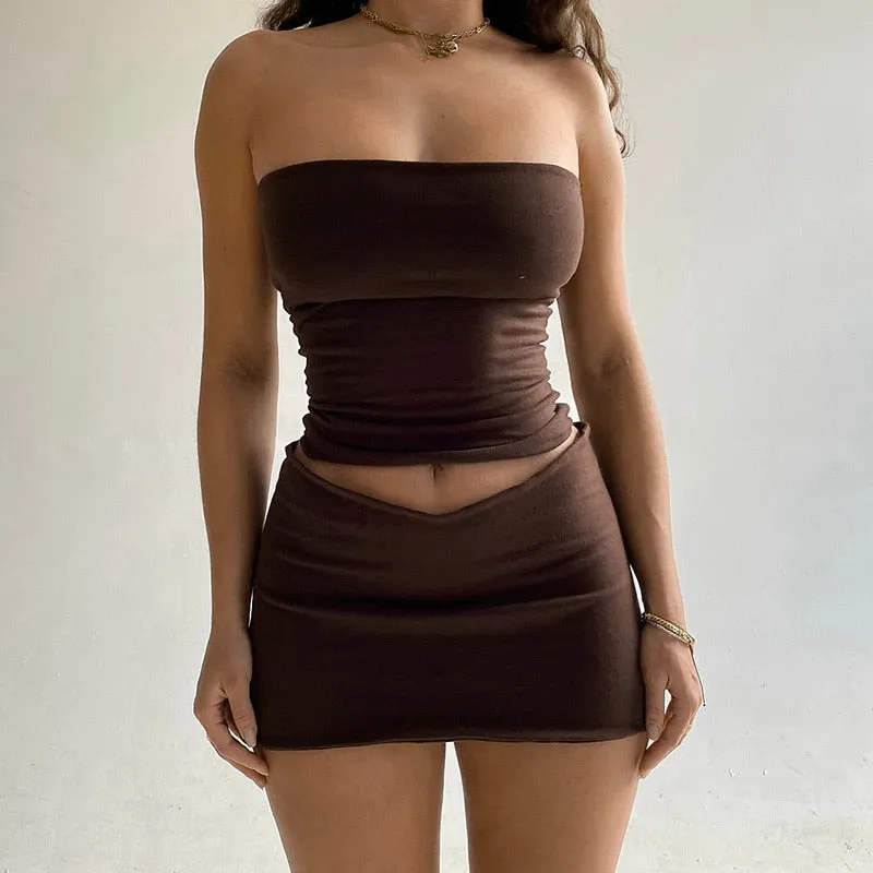 Beau Strapless Bodycon Set