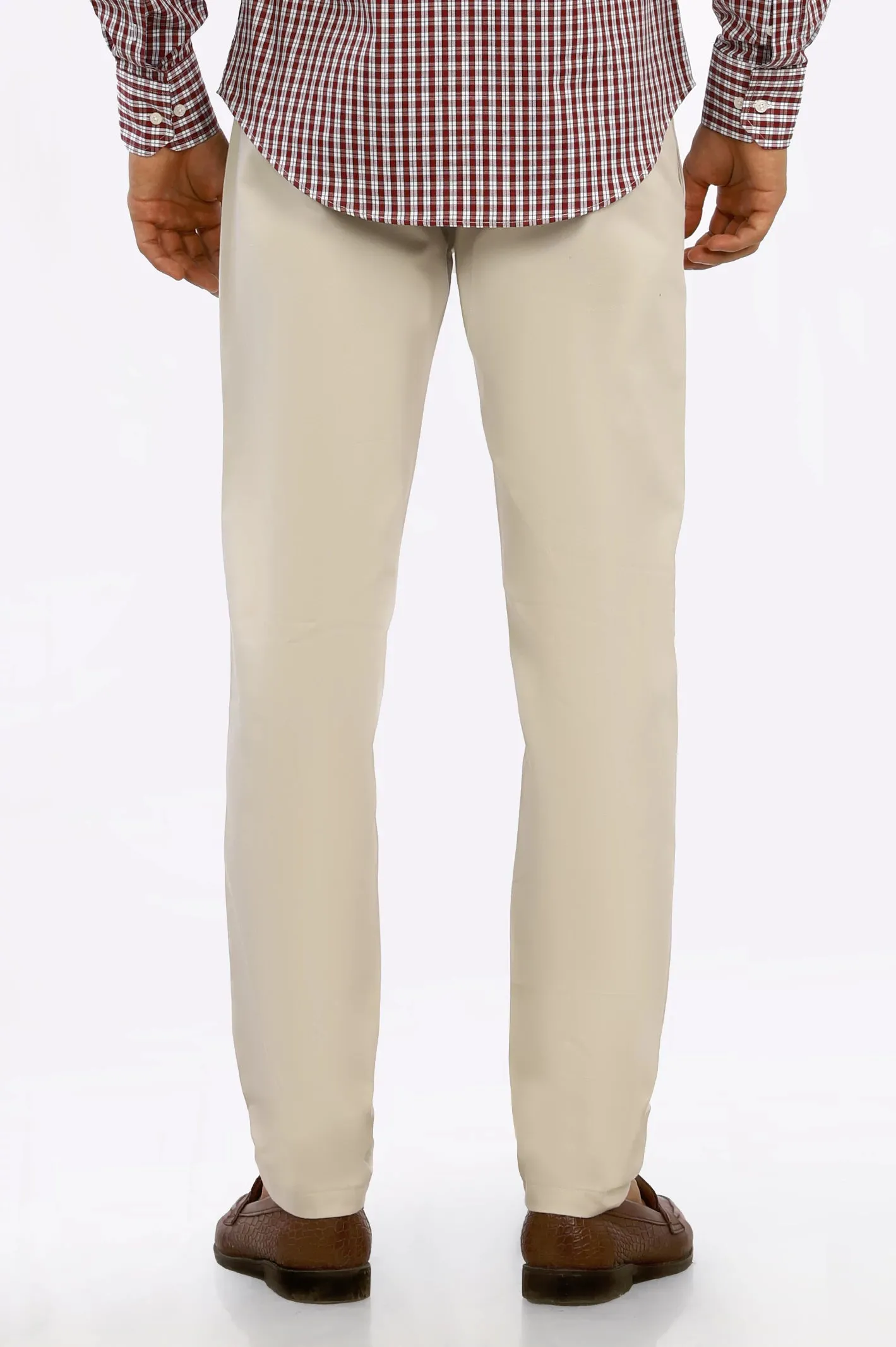 Beige Smart Fit Cotton Chino