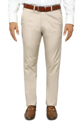 Beige Smart Fit Cotton Chino