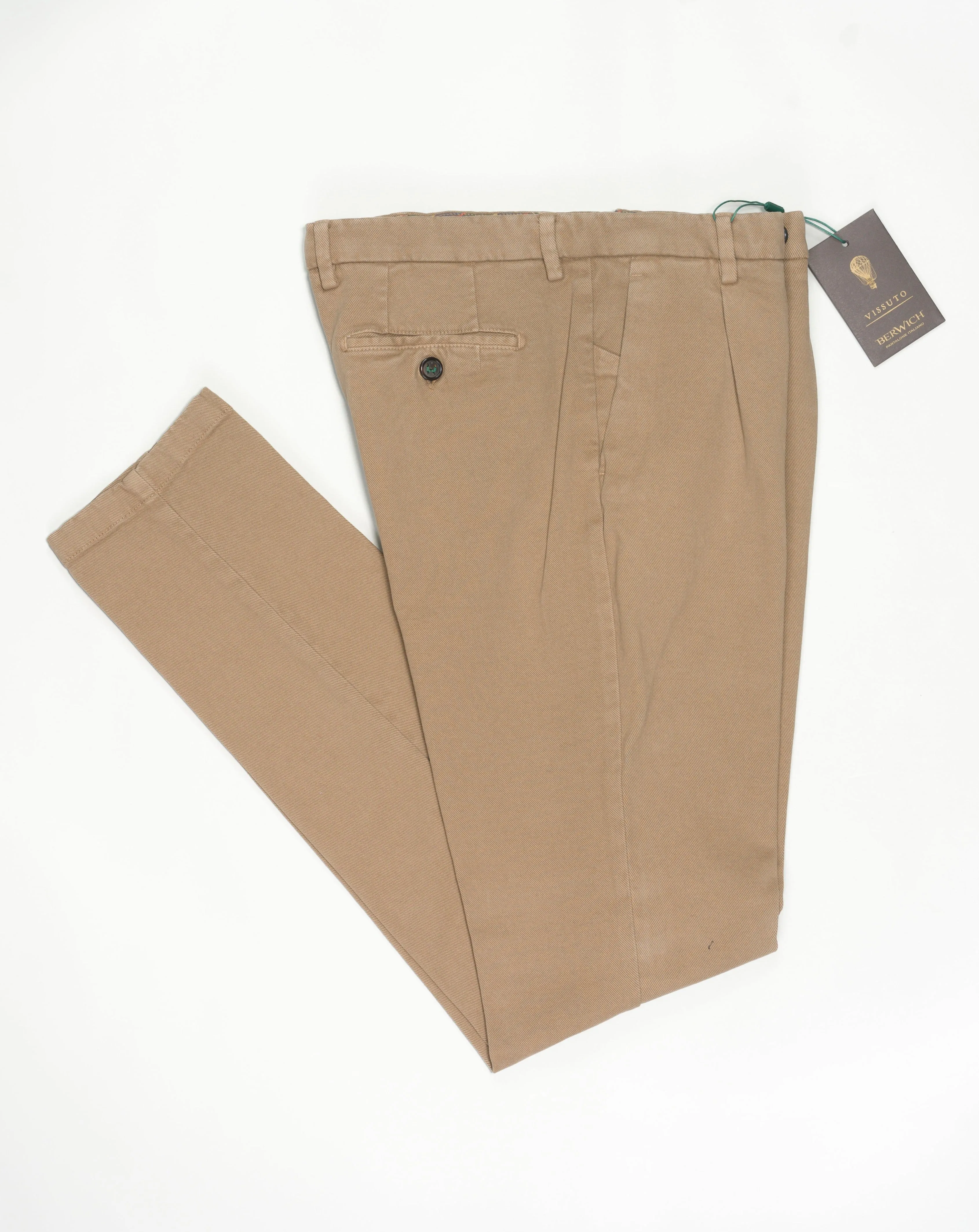 Berwich Garment Dyed Heavy Cotton Chinos / Noce