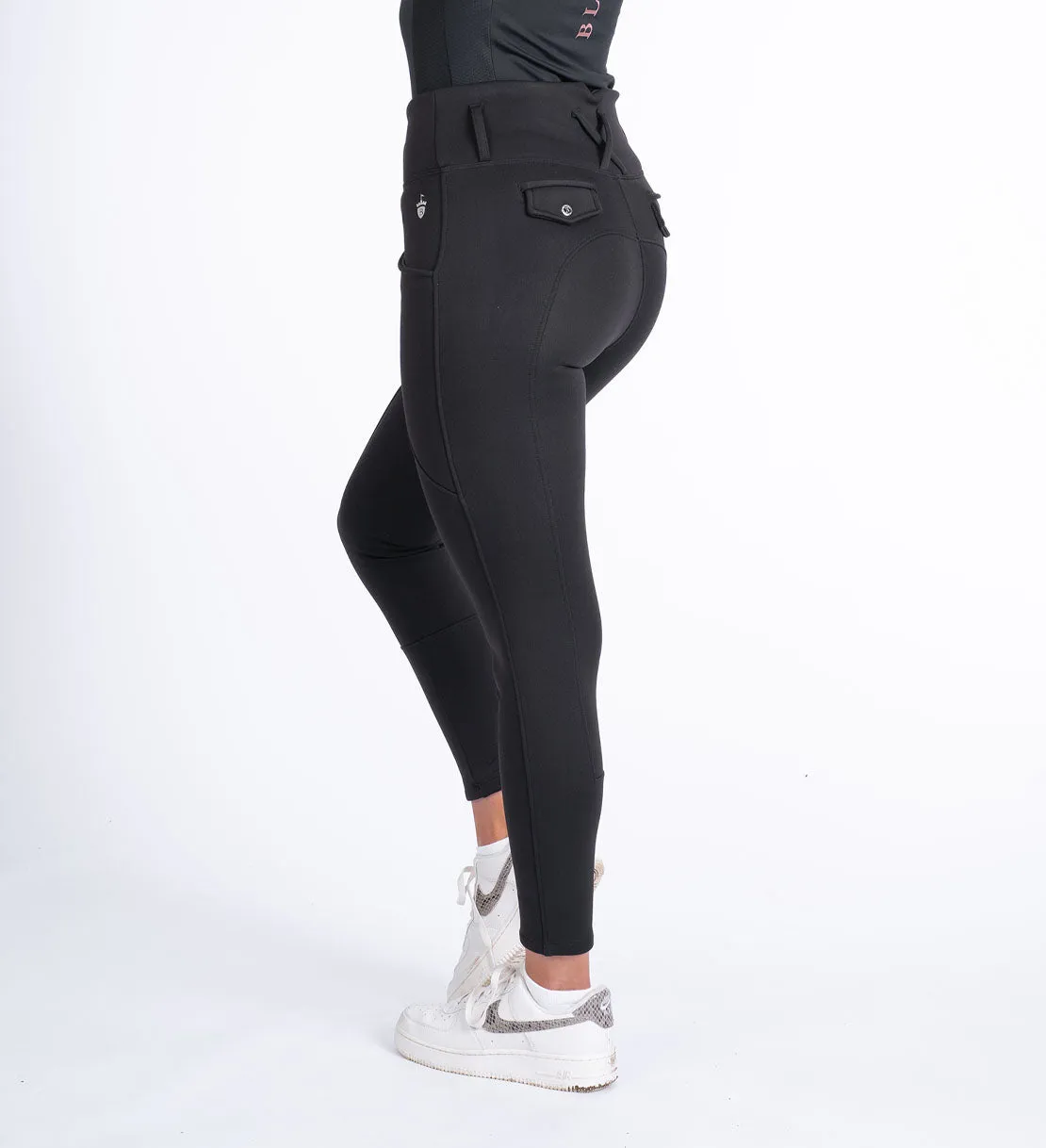 Black Non Silicone Thermafleece Winter Breggings