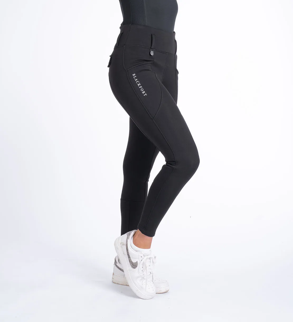 Black Non Silicone Thermafleece Winter Breggings