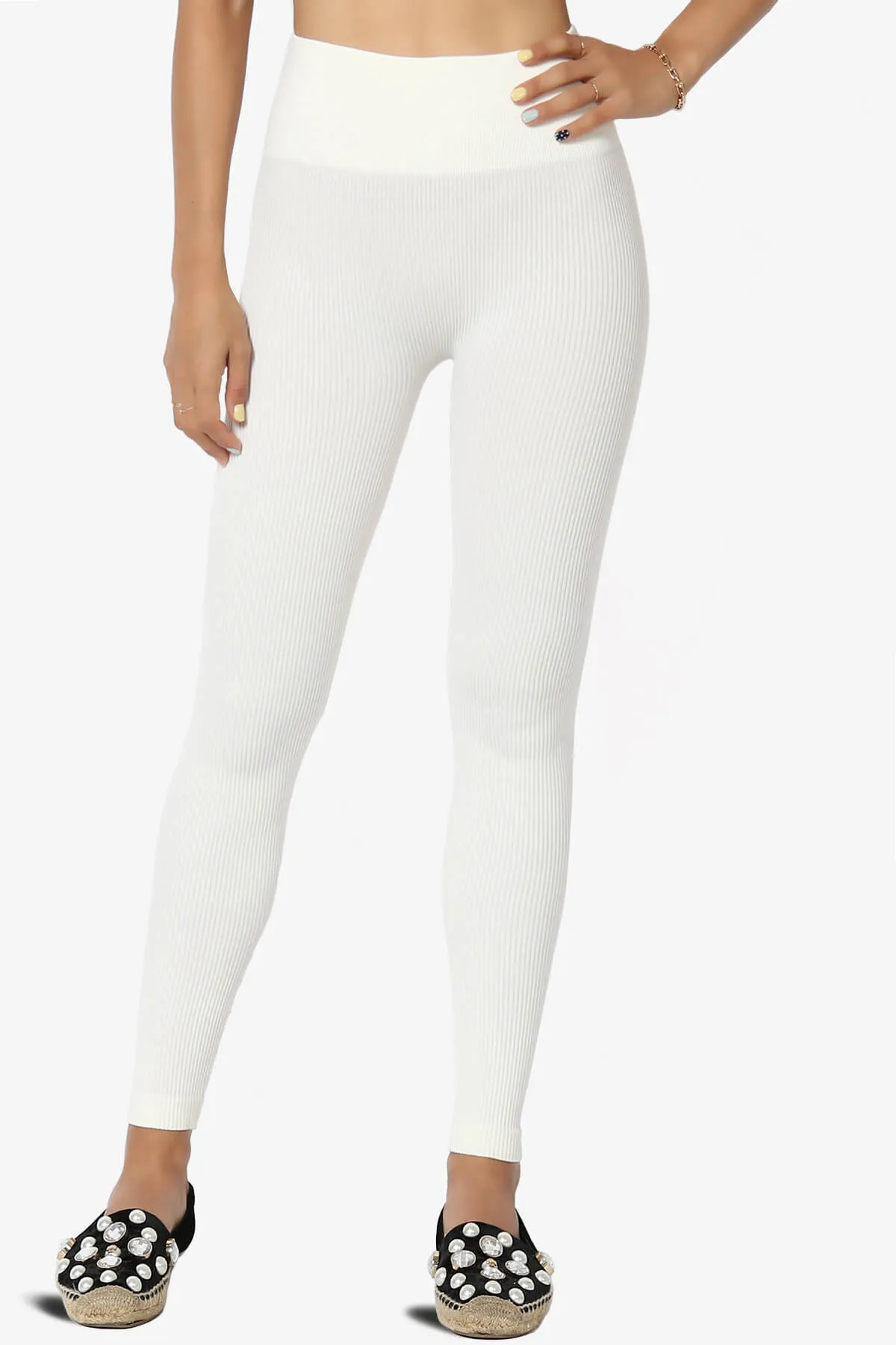 Blossoms Thermal Ribbed Seamless Leggings