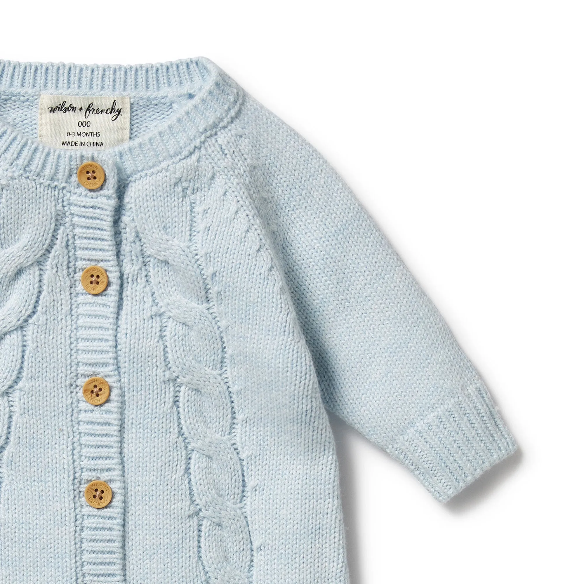 Bluebell Knitted Cable Growsuit