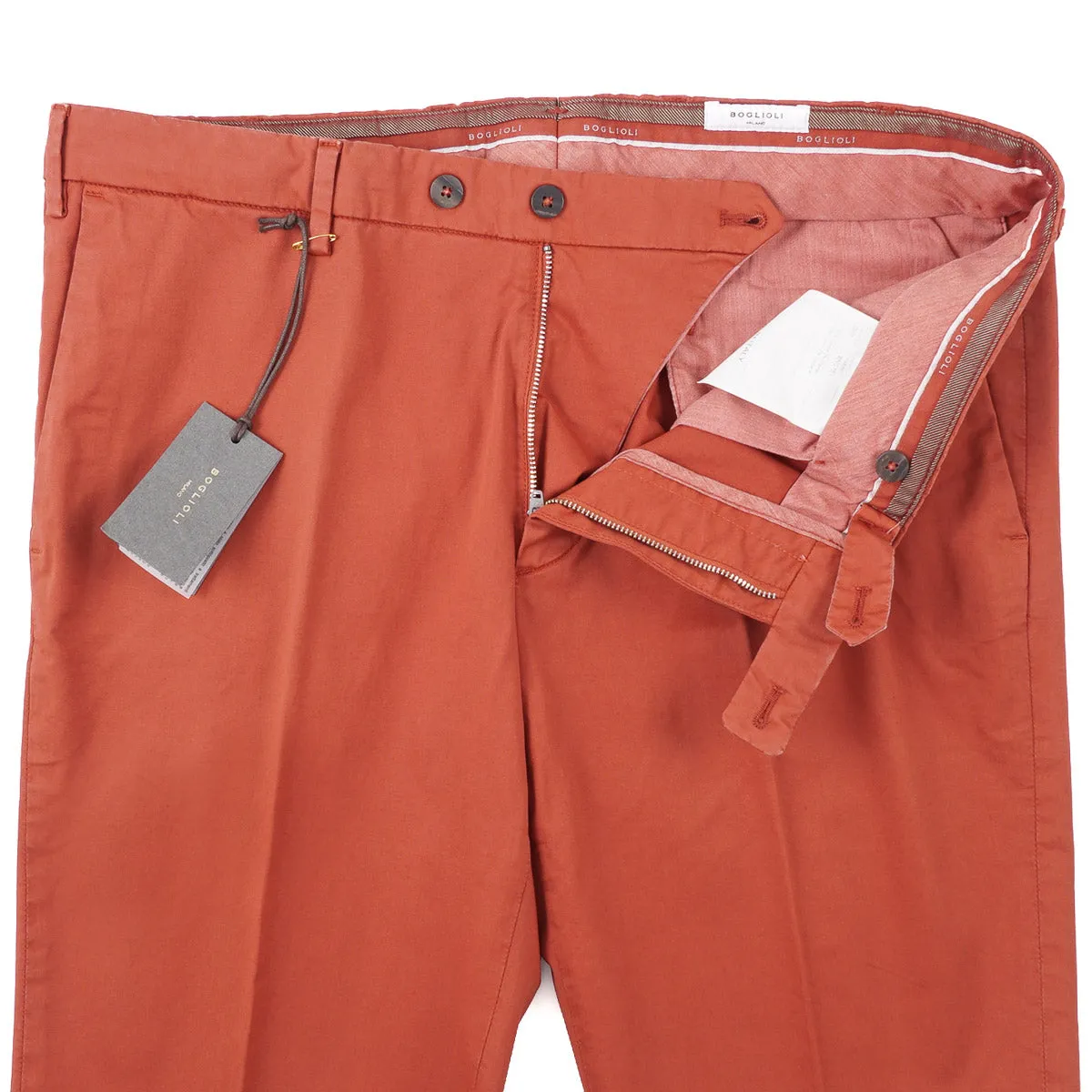 Boglioli Slim-Fit Washed Cotton Pants