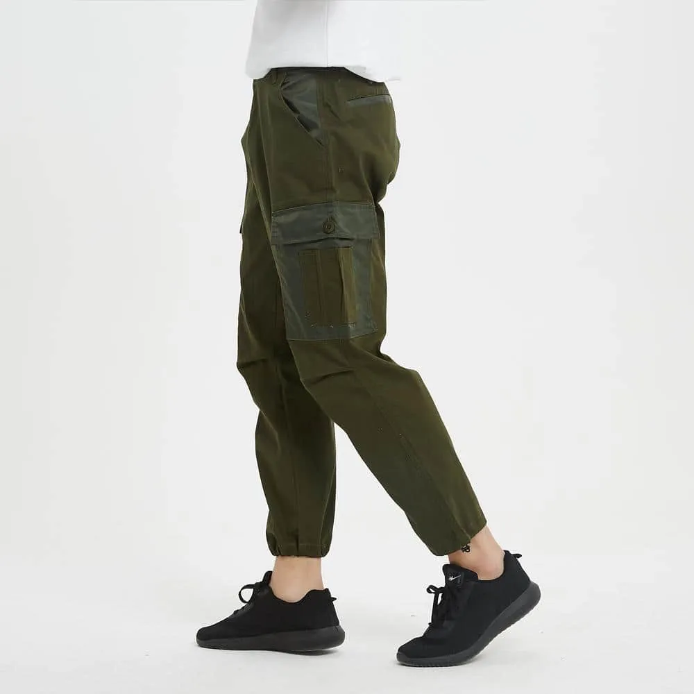 Boysnextdoor 3 Way Patchwork Cargo Chino Pants Green