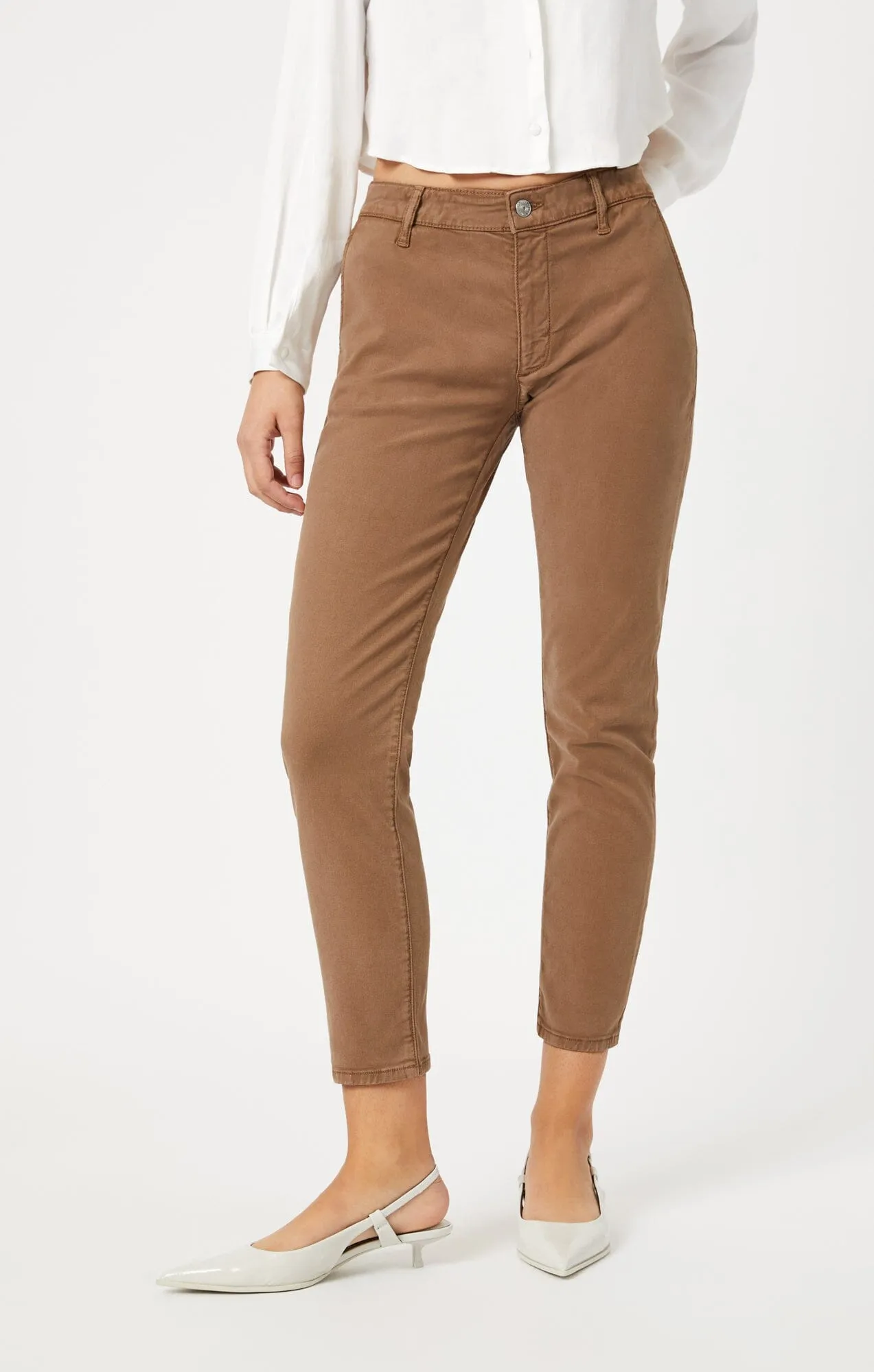 BROOKE SLIM CHINO IN TIGER EYE'S LUXE TWILL