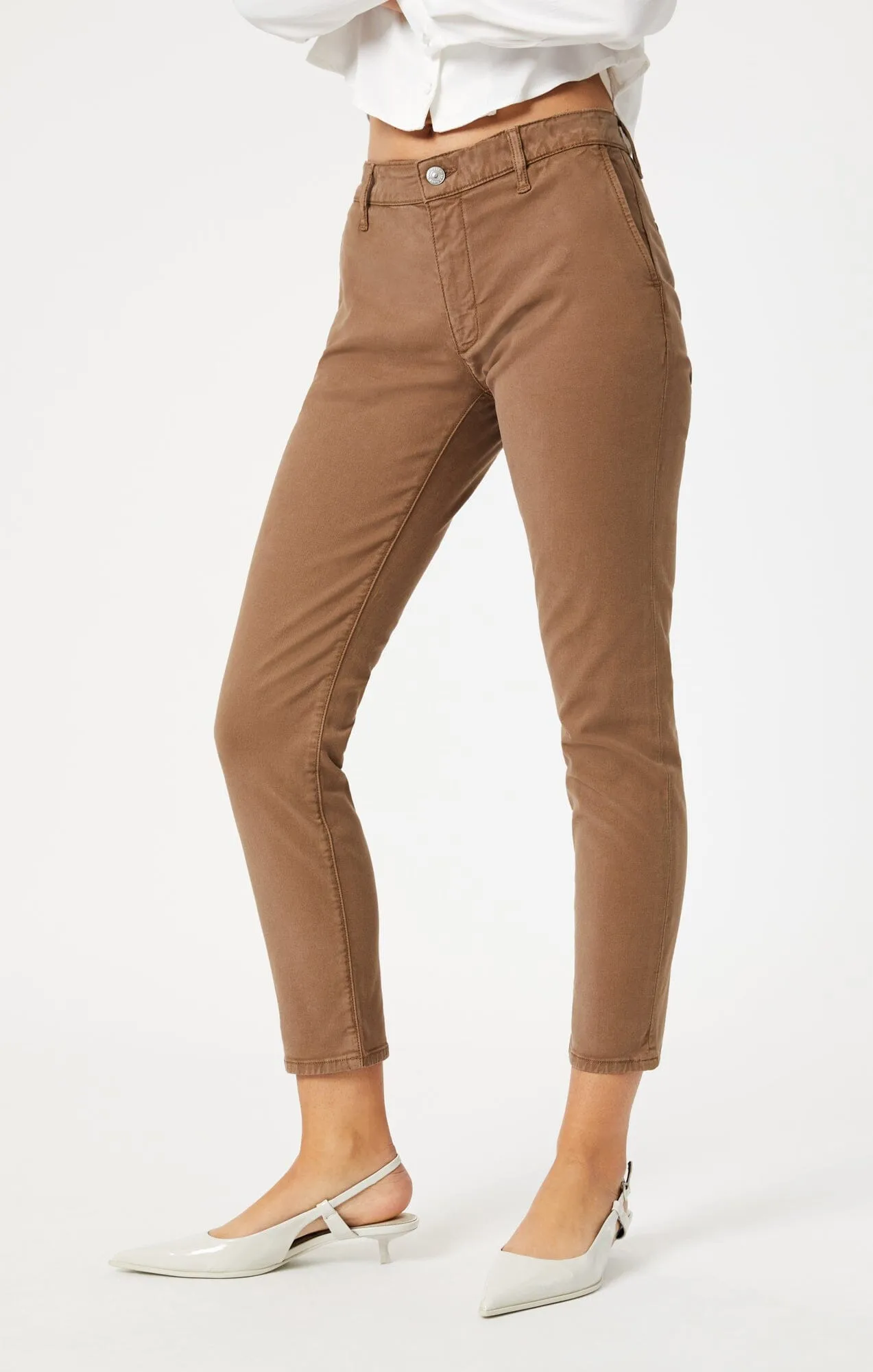 BROOKE SLIM CHINO IN TIGER EYE'S LUXE TWILL