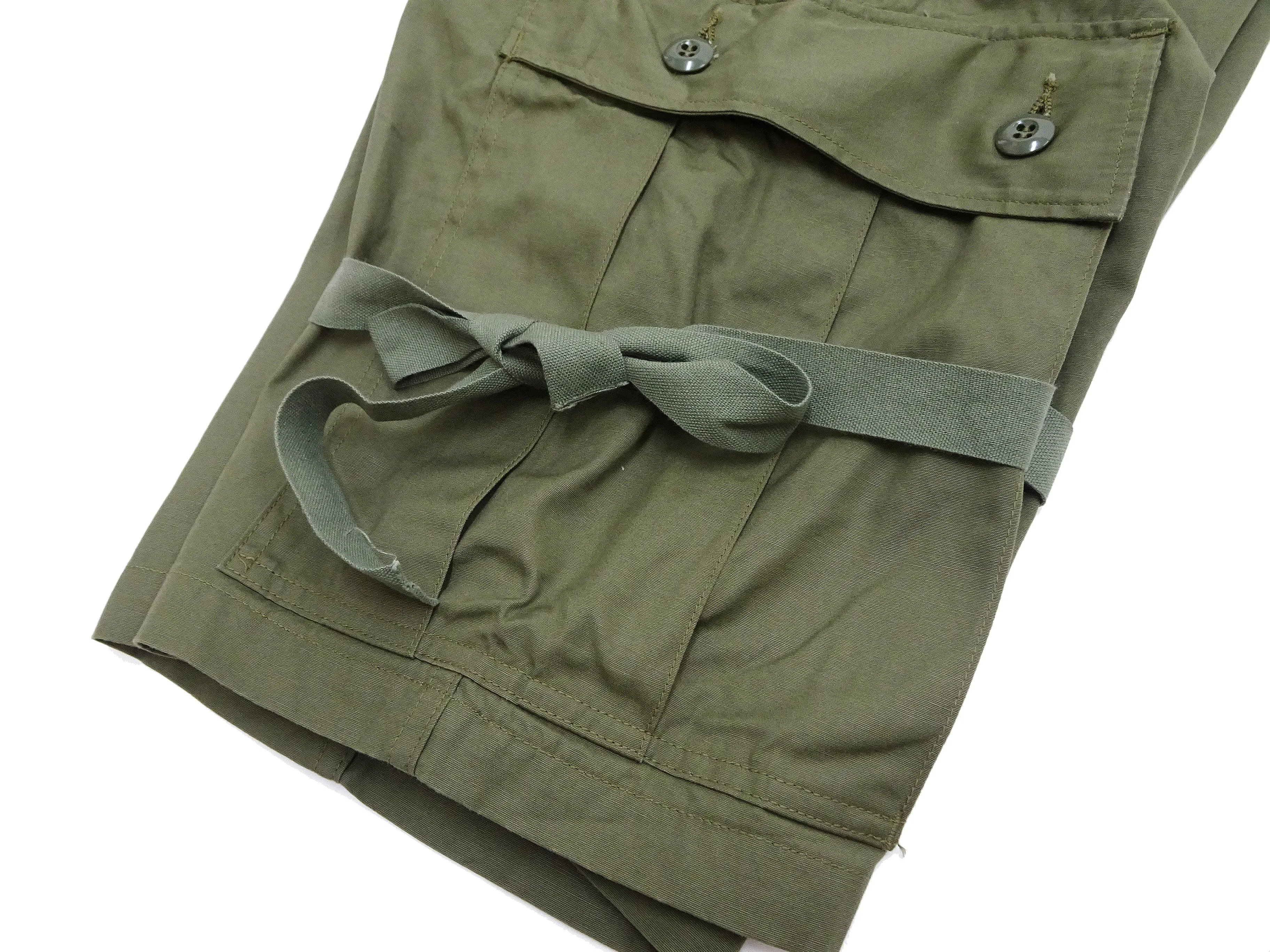 Buzz Rickson Cargo Shorts Men's Knee-Length Version of the US Army Vietnam Tropical Jungle Trousers BR51907 Olive