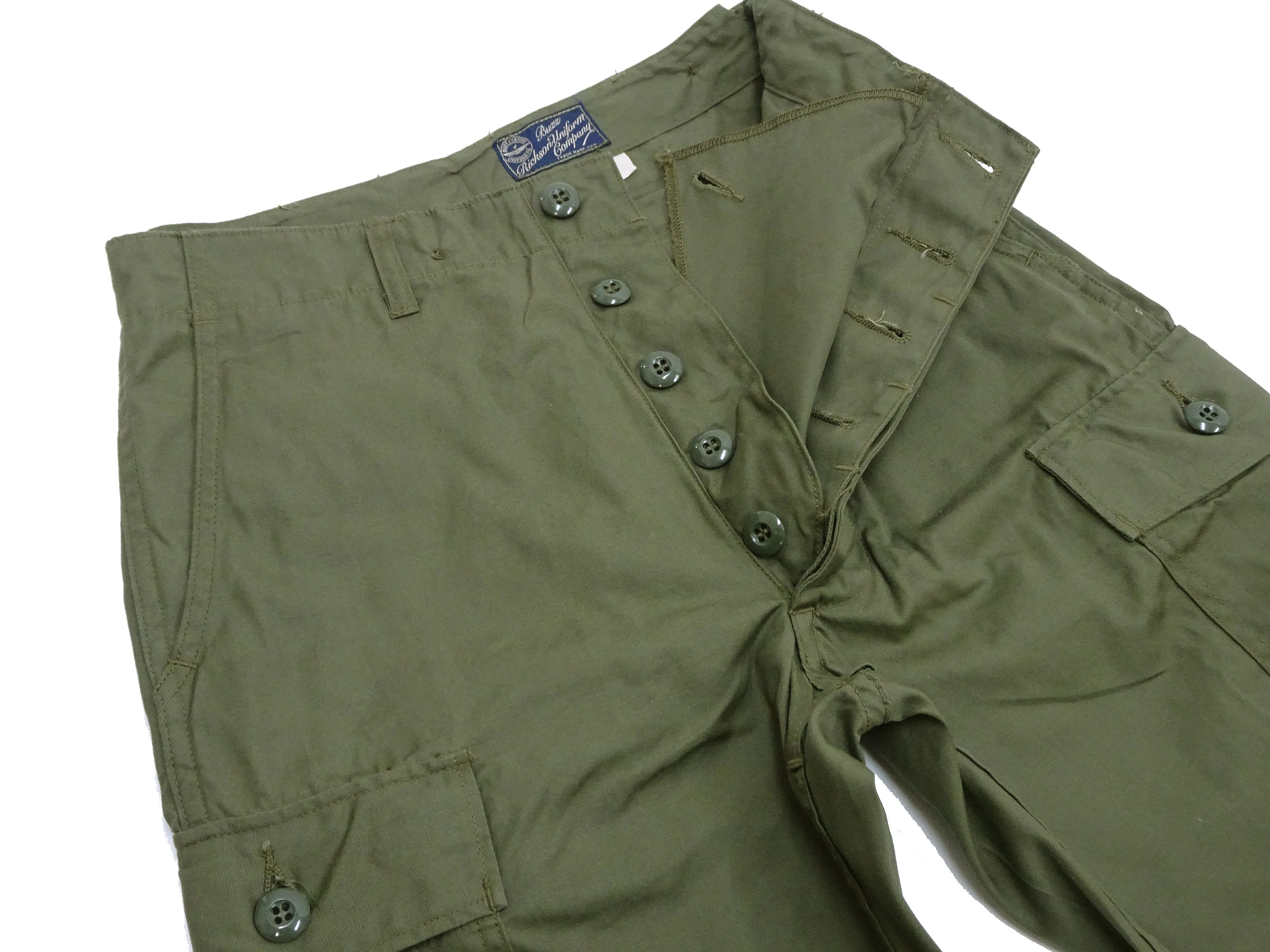 Buzz Rickson Cargo Shorts Men's Knee-Length Version of the US Army Vietnam Tropical Jungle Trousers BR51907 Olive