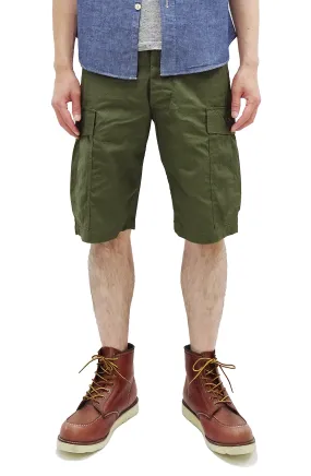 Buzz Rickson Cargo Shorts Men's Knee-Length Version of the US Army Vietnam Tropical Jungle Trousers BR51907 Olive