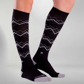 Chevron Argyle Compression Socks