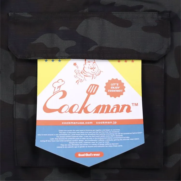 Cookman Chef Pants Cargo - Ripstop : Woodland Camo Black