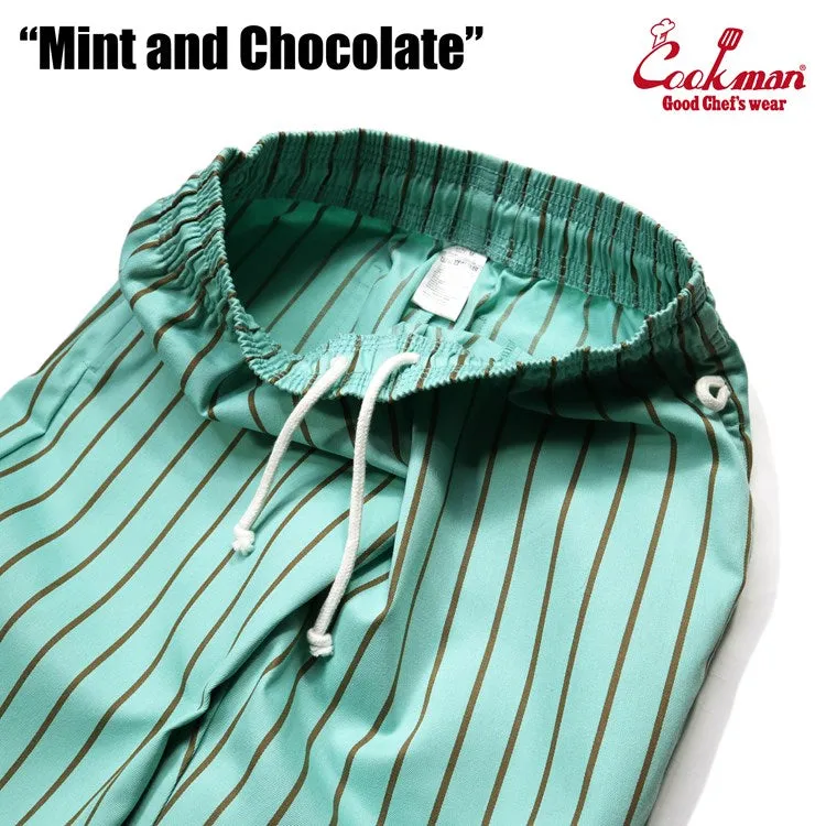 Cookman Chef Pants - Stripe : Mint x Chocolate