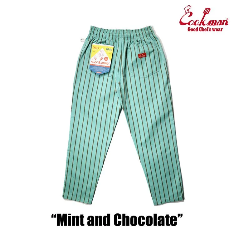 Cookman Chef Pants - Stripe : Mint x Chocolate