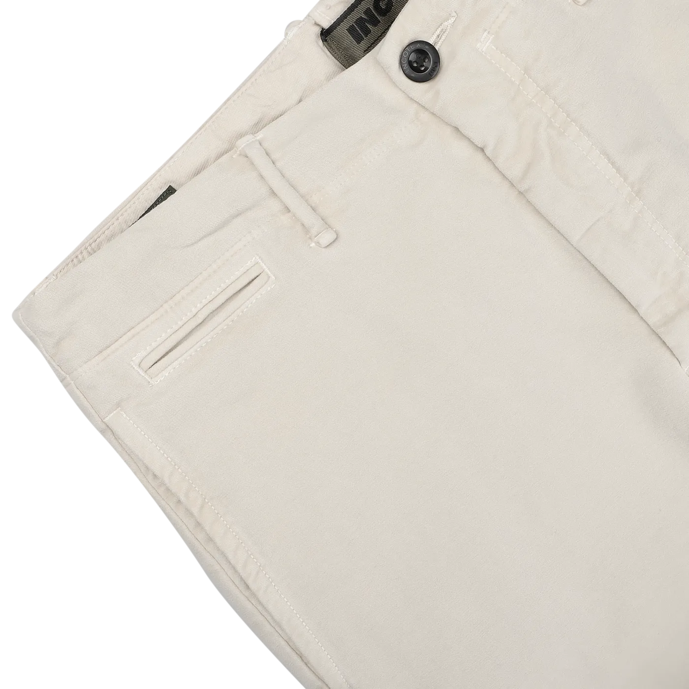 Cream Beige Cotton Moleskin Slacks Chinos