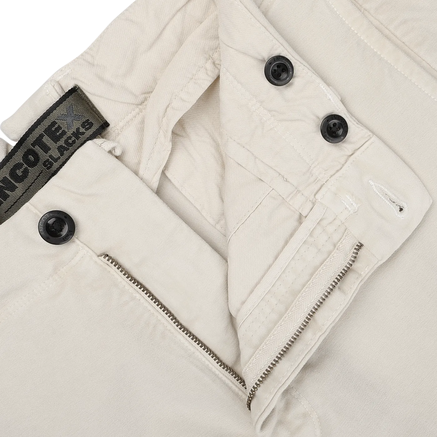 Cream Beige Cotton Moleskin Slacks Chinos