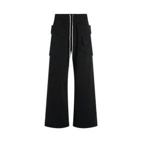 Creatch Wide Cargo Drawstring Pants in Black