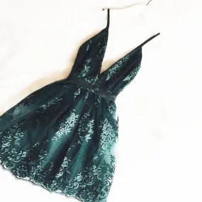 Dark Green Homecoming Dresses, Short Hoco Dress