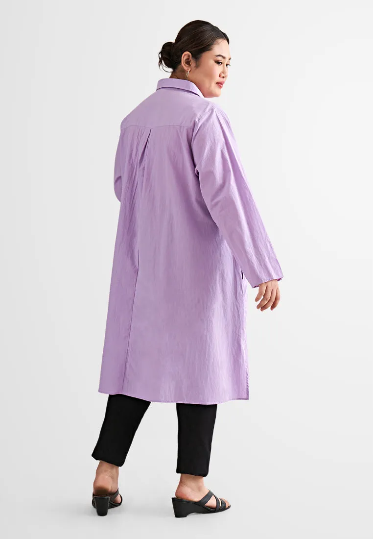 Darlene Vibrant Half Button Shirt Dress