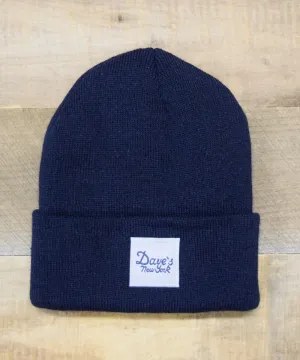 Dave's New York Vintage Logo Beanie - Navy