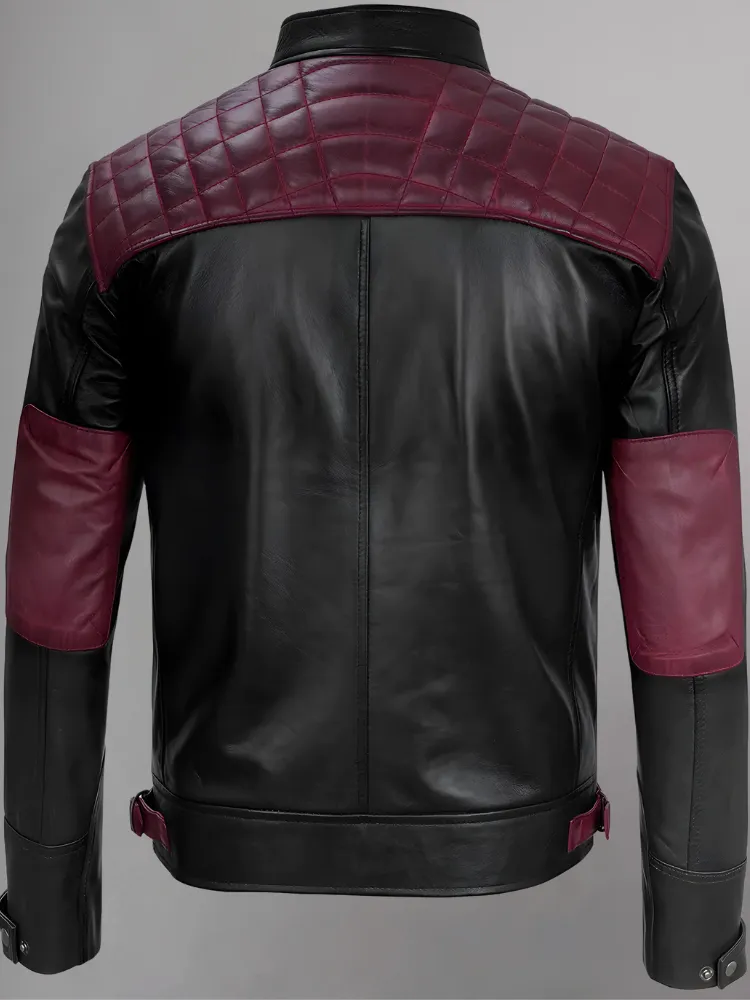 Distressed Brown Motorcycle Leather Jacket