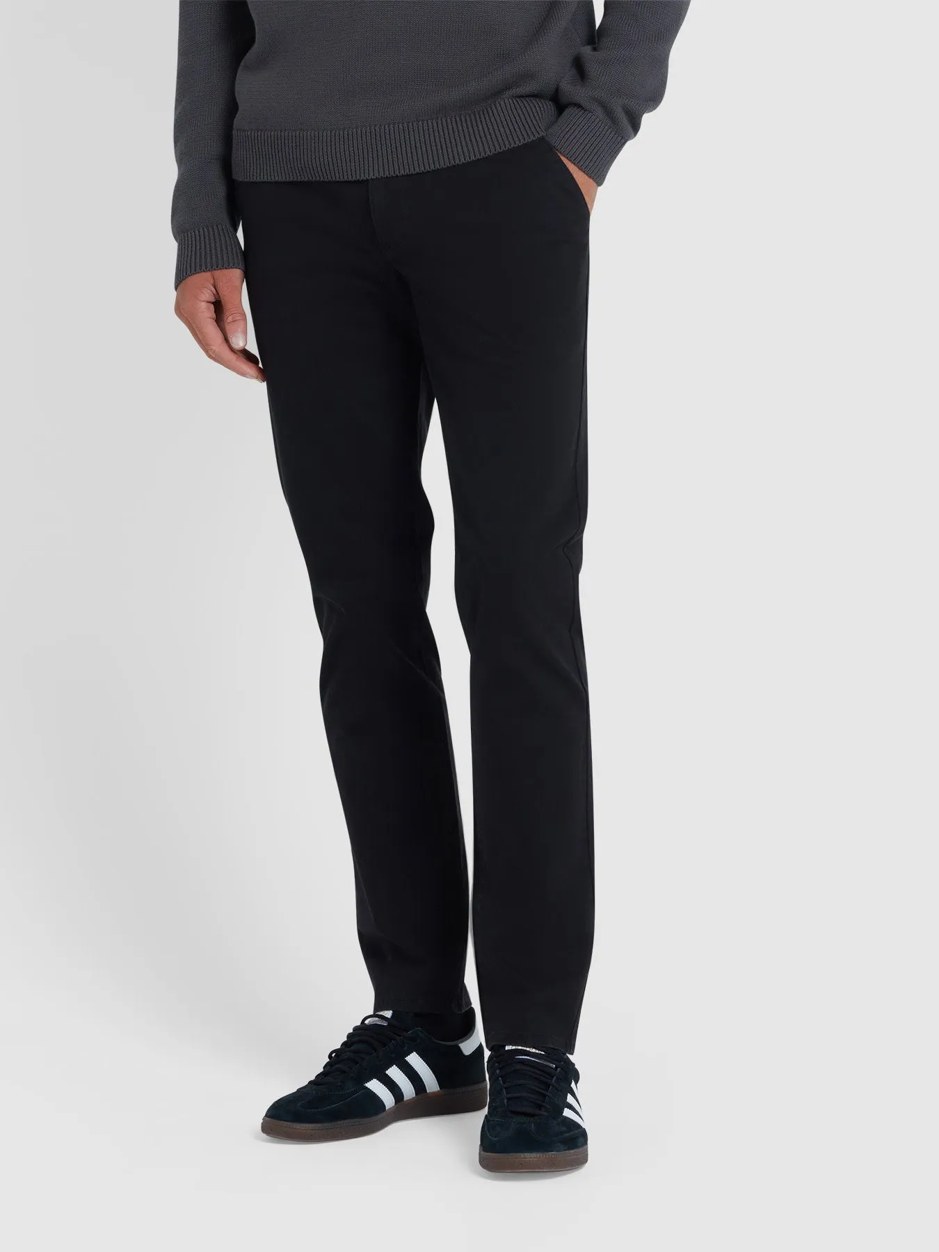 Elm Slim Fit Chinos In Black