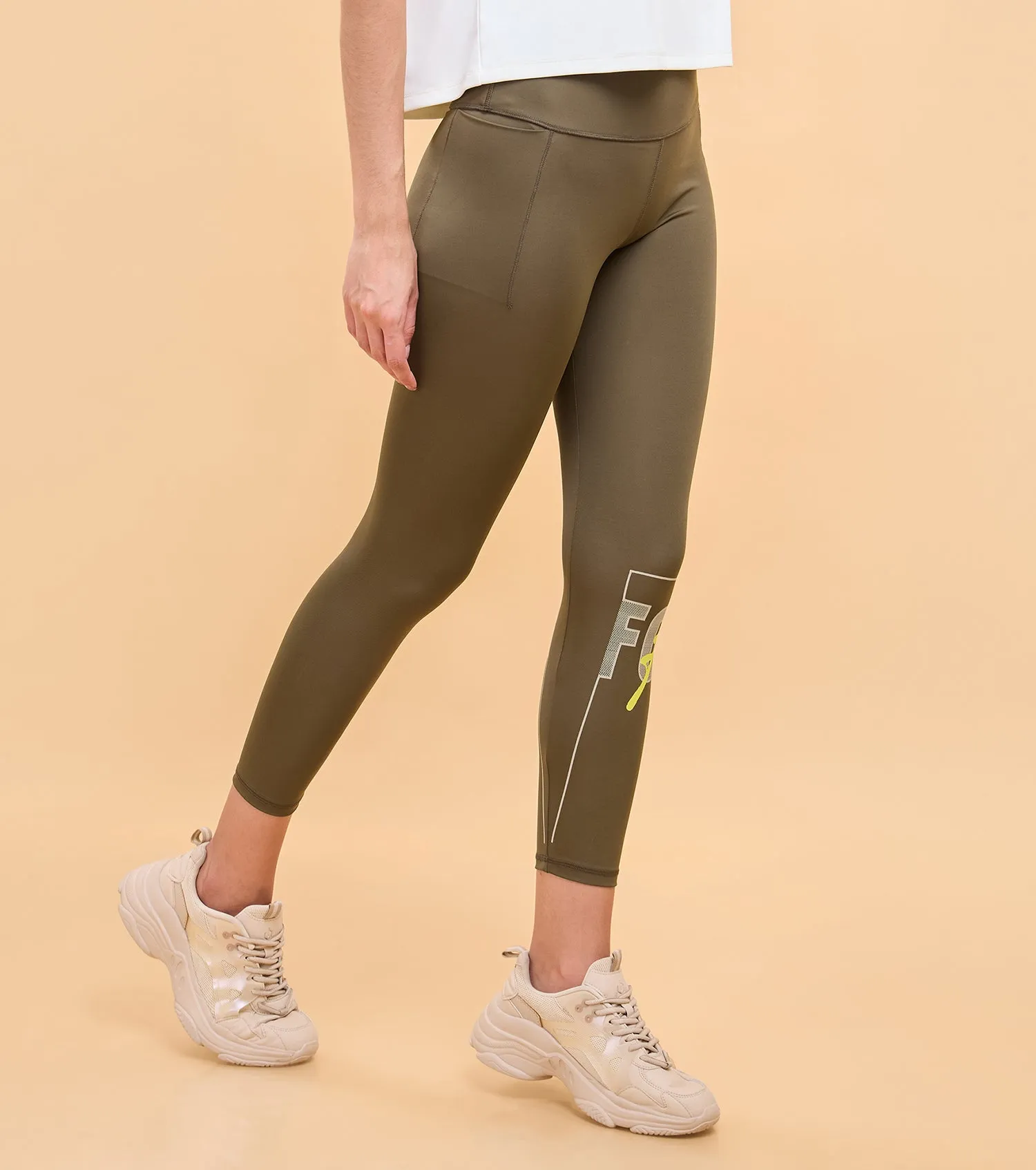 Enamor A606 Calm Legging - Dry Fit High Waist Basic Workout Leggings for Active Comfort