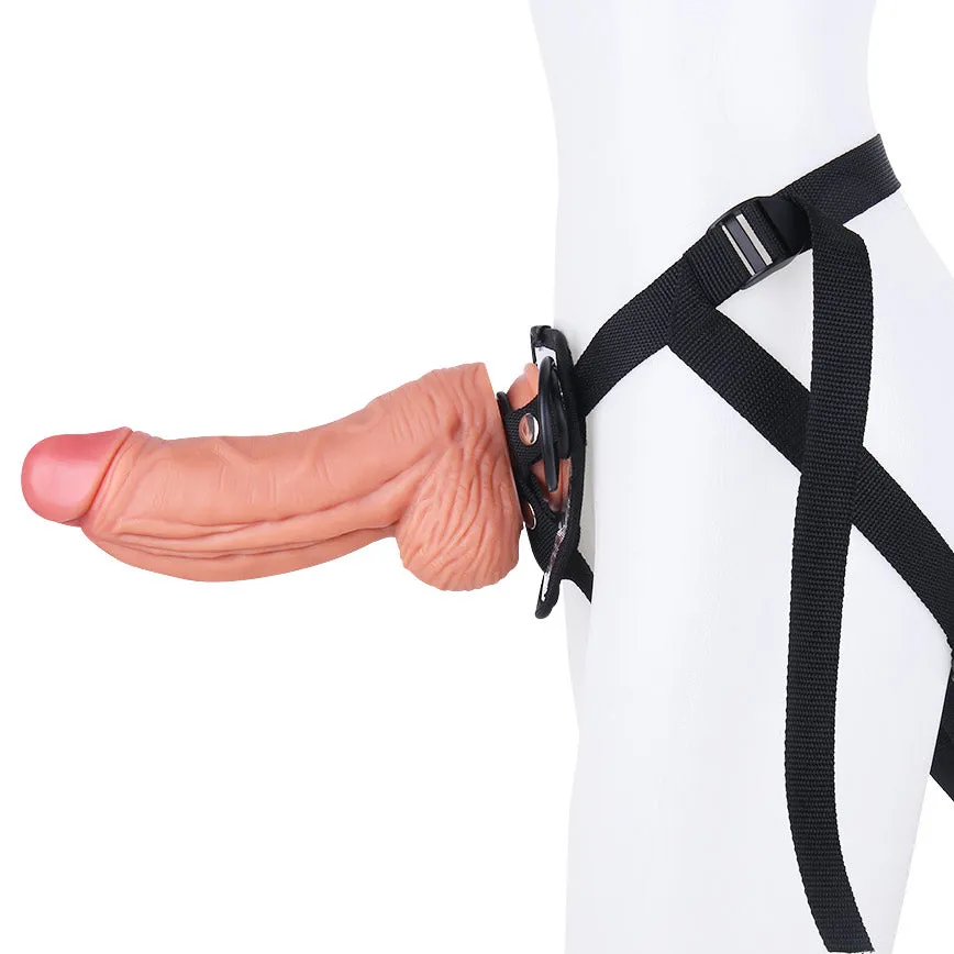 F357 Adjustable Strap-On Harness Kit with 9.8-inch Liquid Silicone Extra-large Dildo