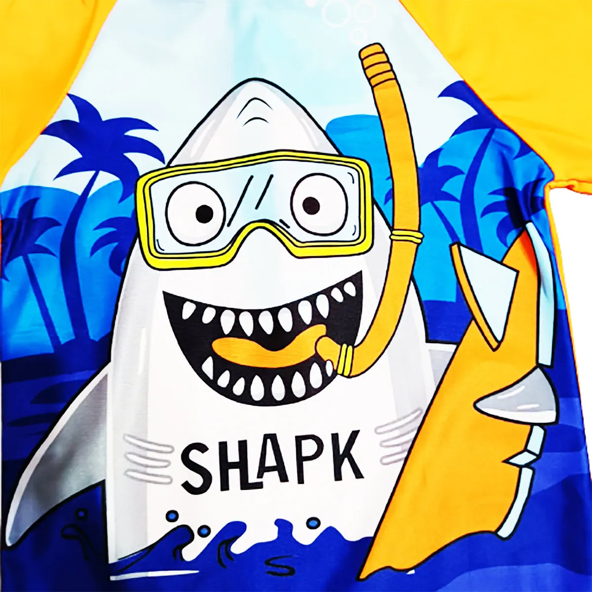 Fancydresswale Baby Shark Swimsuit half sleeves for kids