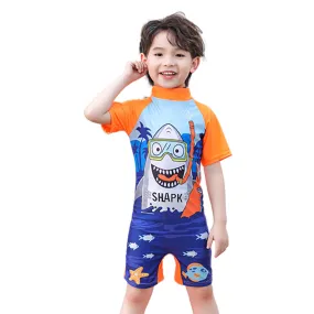 Fancydresswale Baby Shark Swimsuit half sleeves for kids