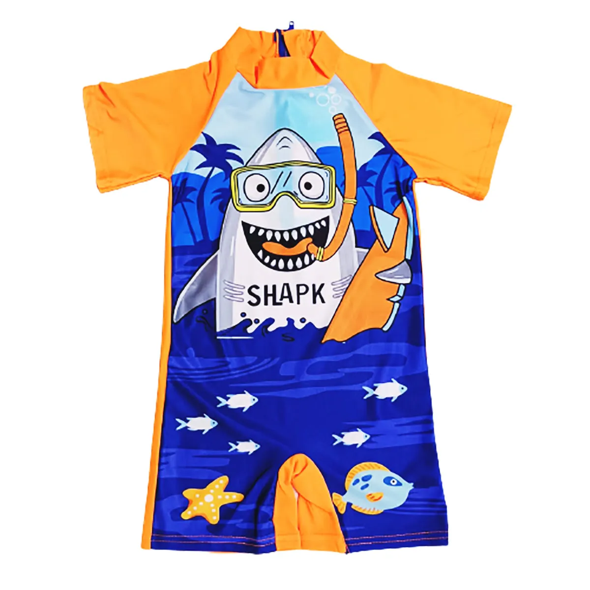 Fancydresswale Baby Shark Swimsuit half sleeves for kids