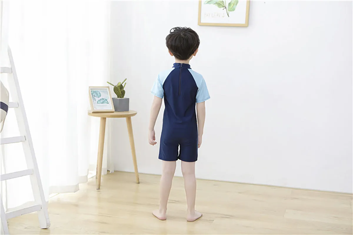 Fancydresswale Dinosaur Swimsuit half sleeves for kids