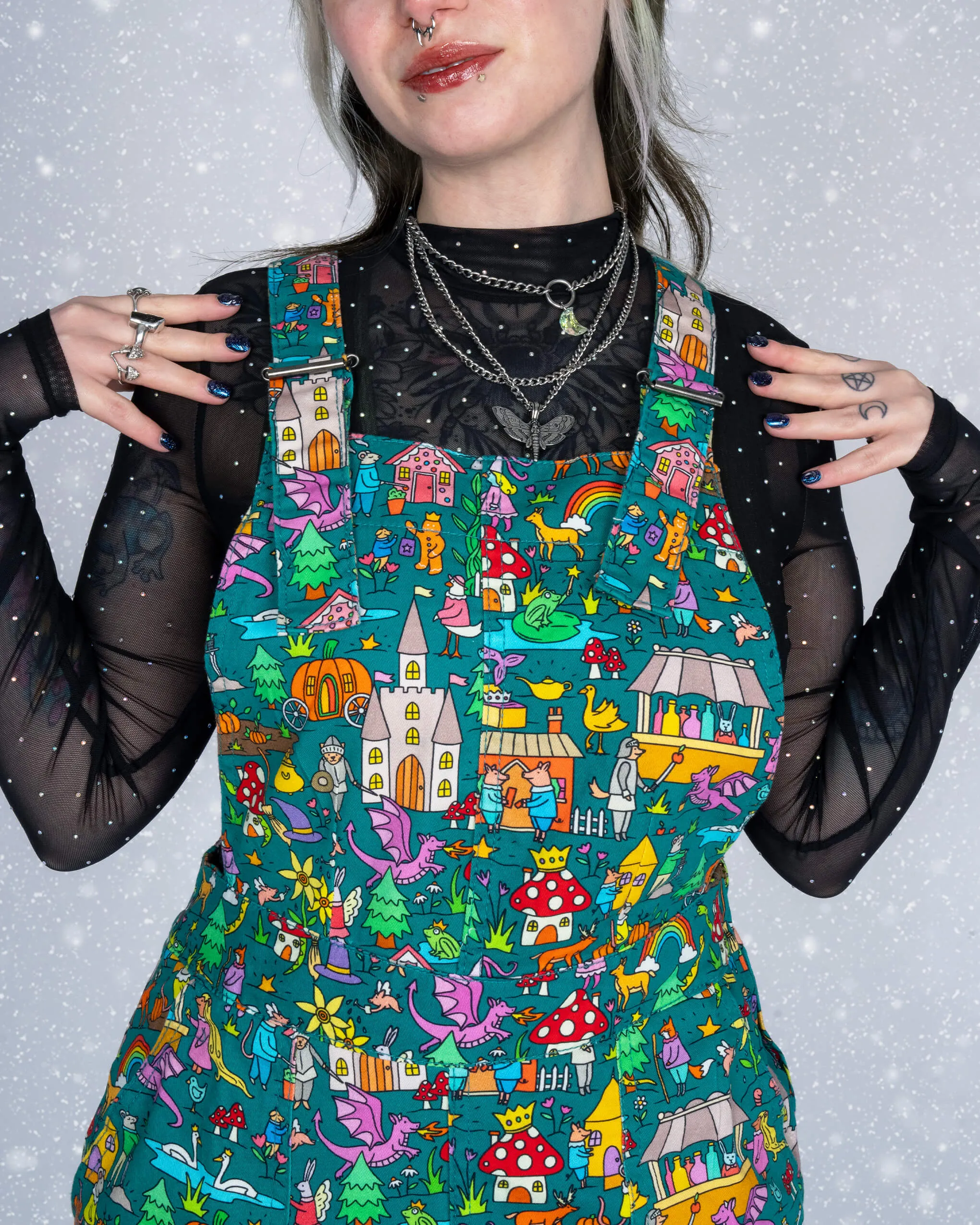 Festive: Fairytales and Pantomimes Stretch Twill Pinafore Dress